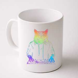 Neon Cat Dj Coffee Mug