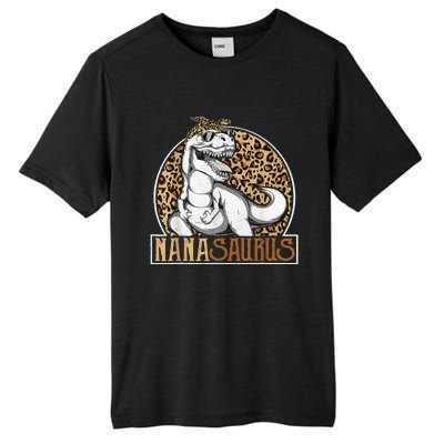 Nanasaurus Cool Dino T Rex Leopard Funny Mothers Day Grandma Tall Fusion ChromaSoft Performance T-Shirt