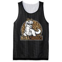 Nanasaurus Cool Dino T Rex Leopard Funny Mothers Day Grandma Mesh Reversible Basketball Jersey Tank