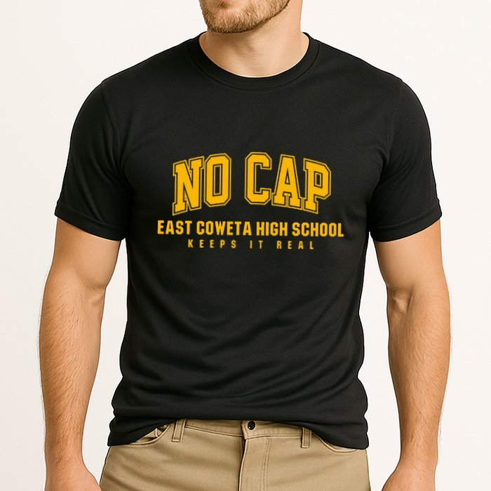 No Cap East Coweta High School Keepin It Real Cooling Performance Crew T-Shirt