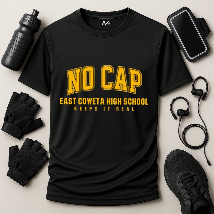 No Cap East Coweta High School Keepin It Real Cooling Performance Crew T-Shirt