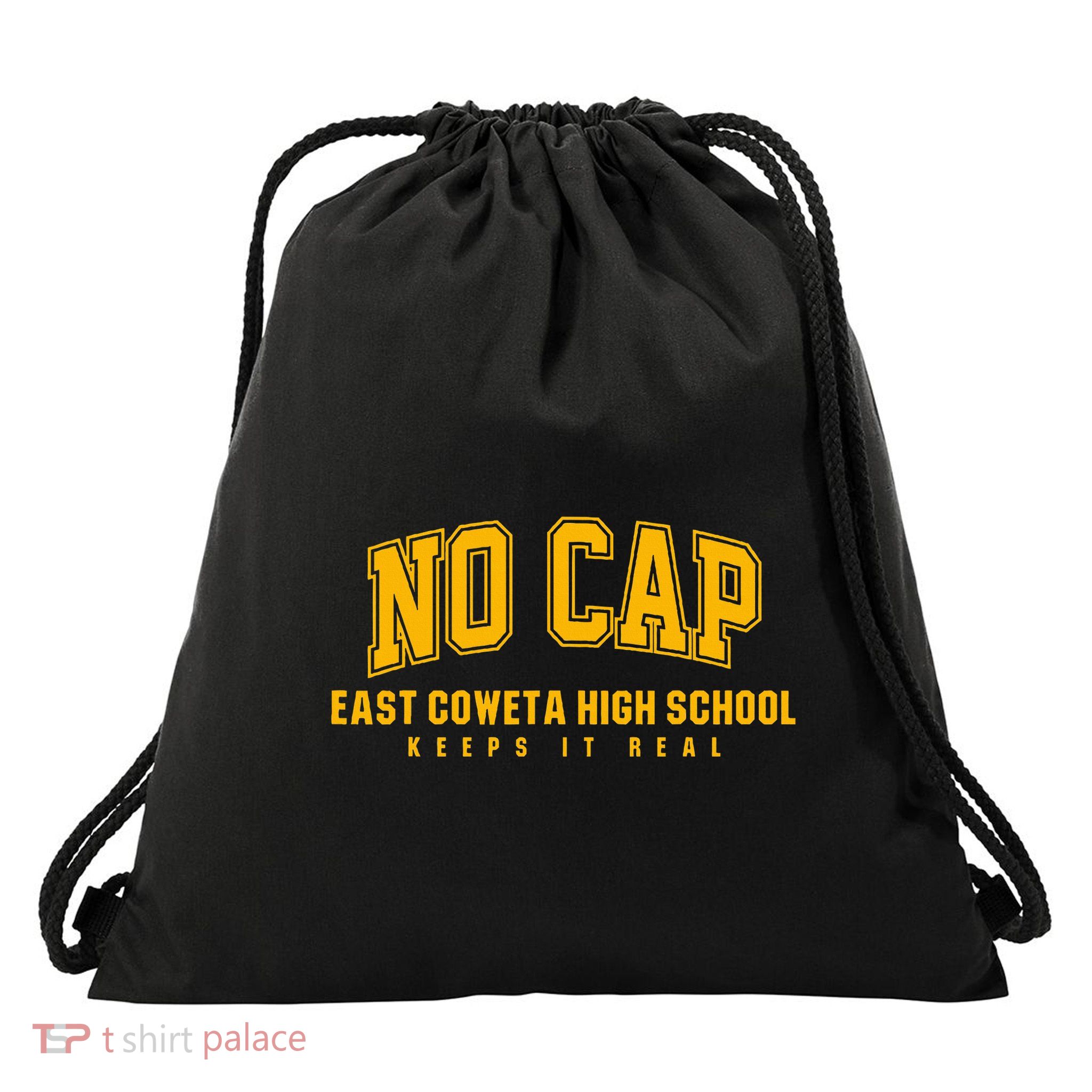 No Cap East Coweta High School Keepin It Real Drawstring Bag