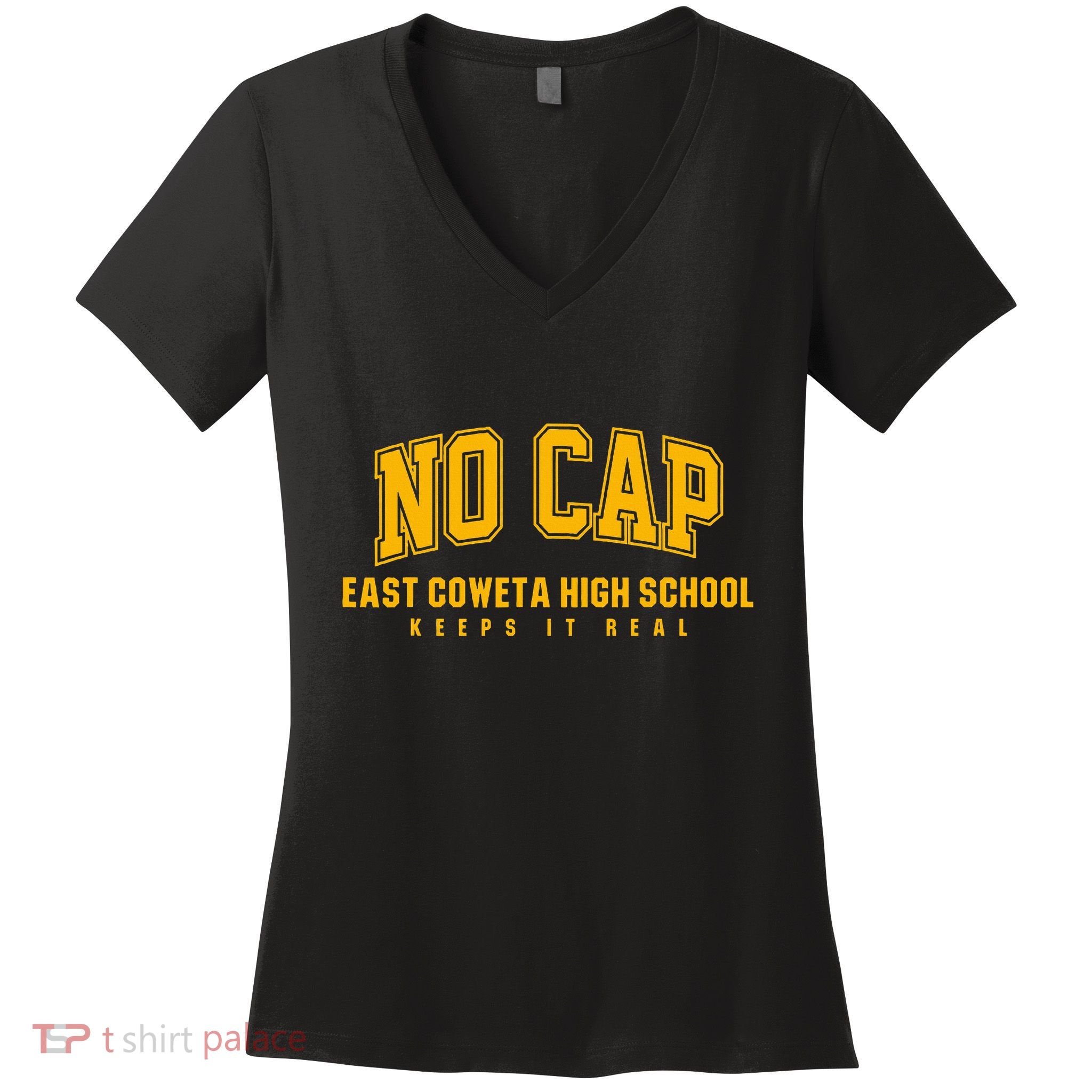 No Cap East Coweta High School Keepin It Real Women's V-Neck T-Shirt