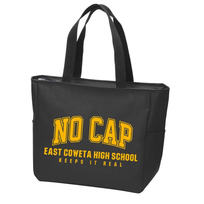 No Cap East Coweta High School Keepin It Real Zip Tote Bag