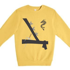 Ninja Costume Easy Last Minute Halloween Premium Crewneck Sweatshirt