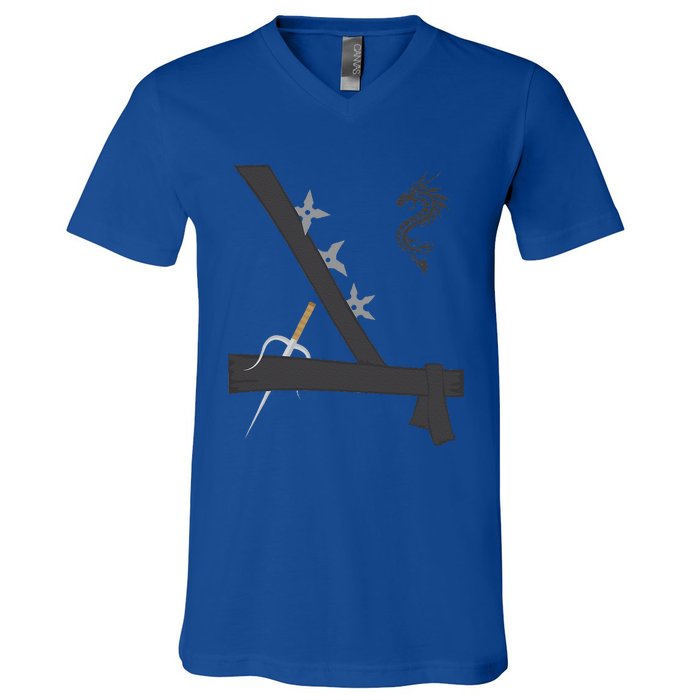 Ninja Costume Easy Last Minute Halloween V-Neck T-Shirt