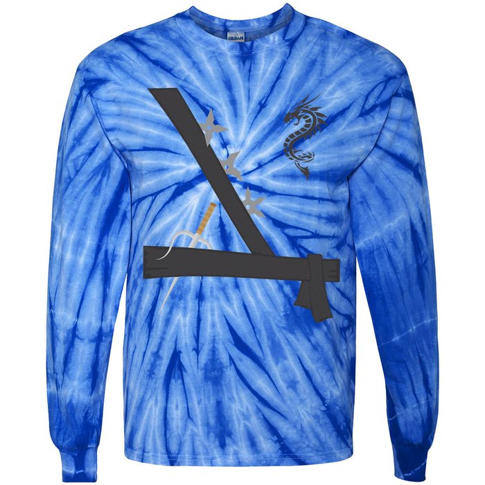 Ninja Costume Easy Last Minute Halloween Tie-Dye Long Sleeve Shirt