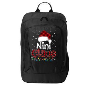 Nini Claus Funny Santa Claus Matching Family Pajamas Great Gift City Backpack