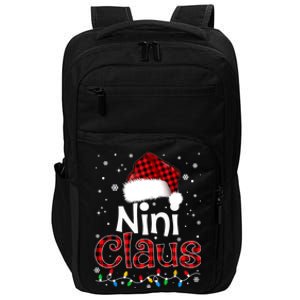 Nini Claus Funny Santa Claus Matching Family Pajamas Great Gift Impact Tech Backpack