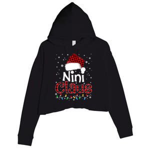 Nini Claus Funny Santa Claus Matching Family Pajamas Great Gift Crop Fleece Hoodie