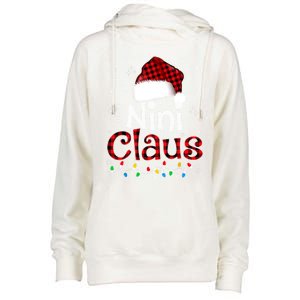 Nini Claus Funny Santa Claus Matching Family Pajamas Great Gift Womens Funnel Neck Pullover Hood