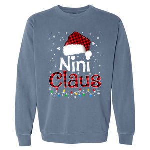 Nini Claus Funny Santa Claus Matching Family Pajamas Great Gift Garment-Dyed Sweatshirt