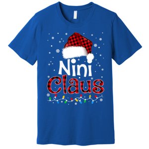 Nini Claus Funny Santa Claus Matching Family Pajamas Great Gift Premium T-Shirt