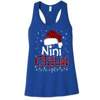 Nini Claus Funny Santa Claus Matching Family Pajamas Great Gift Women's Racerback Tank