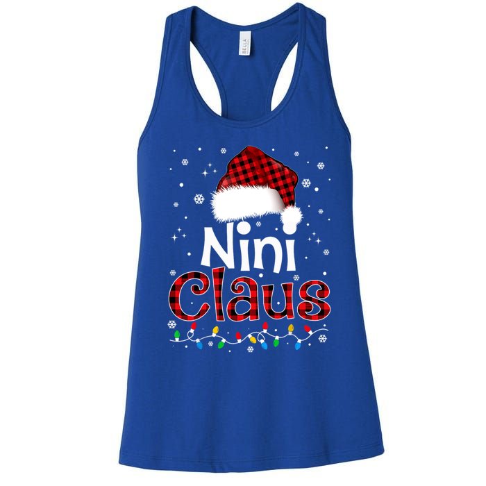 Nini Claus Funny Santa Claus Matching Family Pajamas Great Gift Women's Racerback Tank