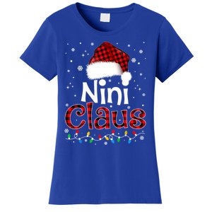 Nini Claus Funny Santa Claus Matching Family Pajamas Great Gift Women's T-Shirt