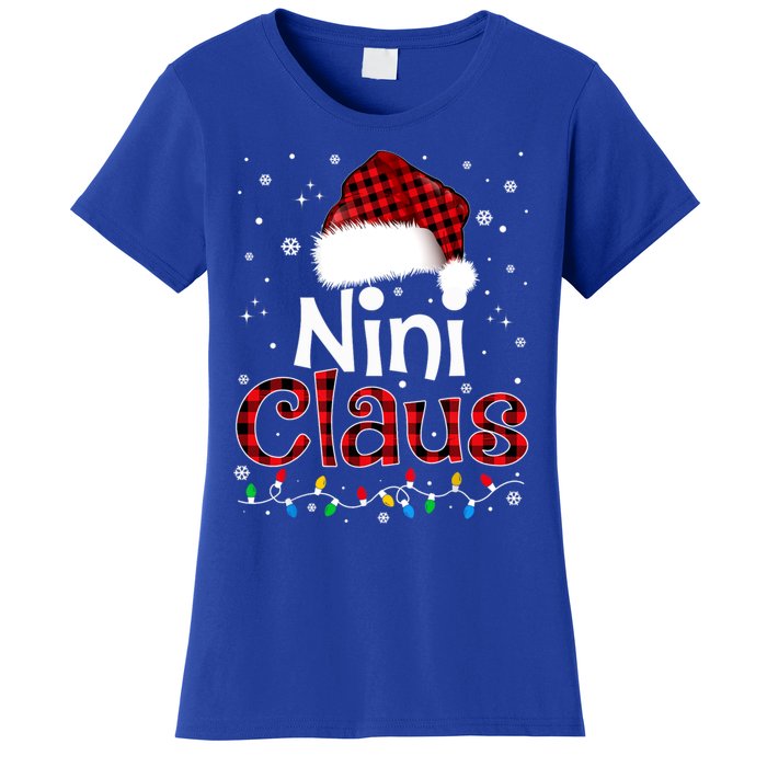 Nini Claus Funny Santa Claus Matching Family Pajamas Great Gift Women's T-Shirt