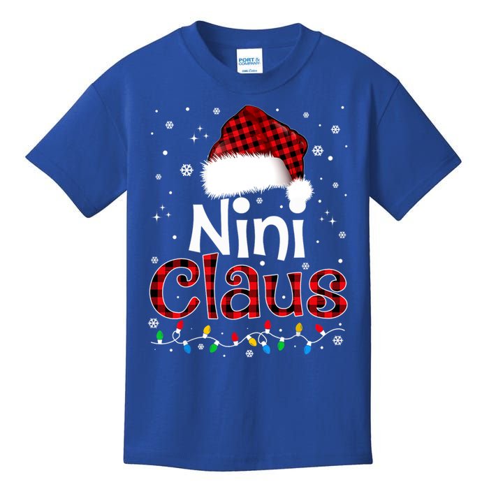 Nini Claus Funny Santa Claus Matching Family Pajamas Great Gift Kids T-Shirt