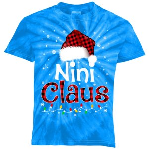 Nini Claus Funny Santa Claus Matching Family Pajamas Great Gift Kids Tie-Dye T-Shirt