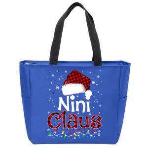 Nini Claus Funny Santa Claus Matching Family Pajamas Great Gift Zip Tote Bag