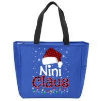 Nini Claus Funny Santa Claus Matching Family Pajamas Great Gift Zip Tote Bag