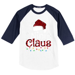 Nini Claus Funny Santa Claus Matching Family Pajamas Great Gift Baseball Sleeve Shirt