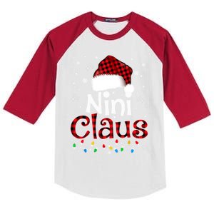 Nini Claus Funny Santa Claus Matching Family Pajamas Great Gift Kids Colorblock Raglan Jersey