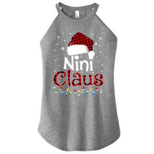 Nini Claus Funny Santa Claus Matching Family Pajamas Great Gift Women's Perfect Tri Rocker Tank