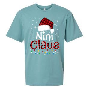 Nini Claus Funny Santa Claus Matching Family Pajamas Great Gift Sueded Cloud Jersey T-Shirt