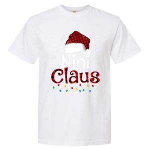 Nini Claus Funny Santa Claus Matching Family Pajamas Great Gift Garment-Dyed Heavyweight T-Shirt