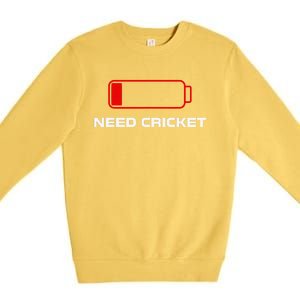 Need Cricket For Cricket Lovers Players Funny Premium Crewneck Sweatshirt