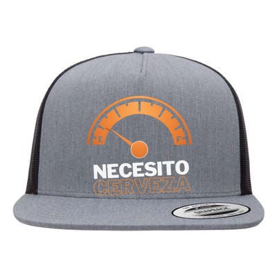 Necesito Cerveza Funny Spanish Beer Lover Flat Bill Trucker Hat