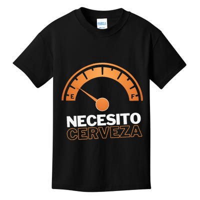 Necesito Cerveza Funny Spanish Beer Lover Kids T-Shirt