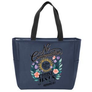 No Condemnation For Those Who Are In Christ Jesus Romans 81 Zip Tote Bag