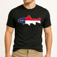 North Carolina Flag with Trout Fish Cooling Performance Crew T-Shirt