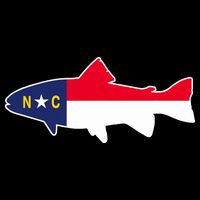 North Carolina Flag with Trout Fish Cooling Performance Crew T-Shirt