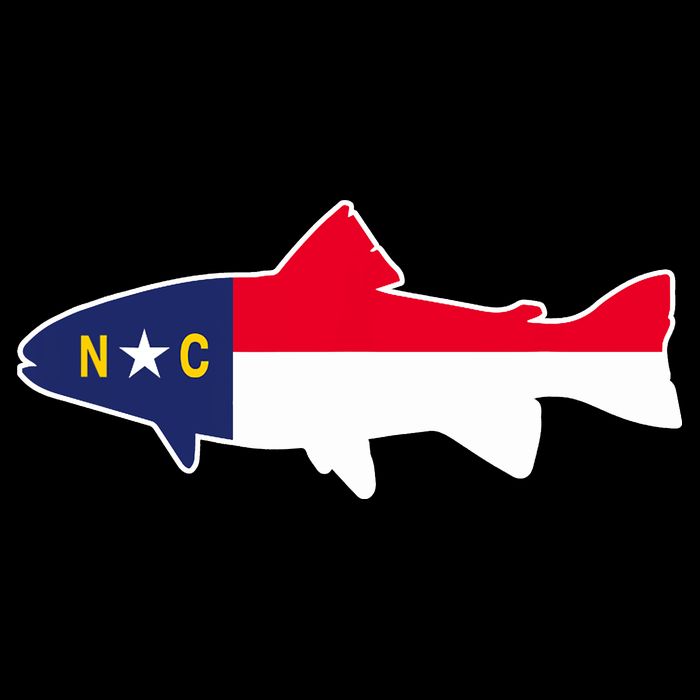 North Carolina Flag with Trout Fish Cooling Performance Crew T-Shirt
