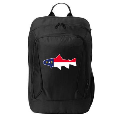 North Carolina Flag with Trout Fish City Backpack