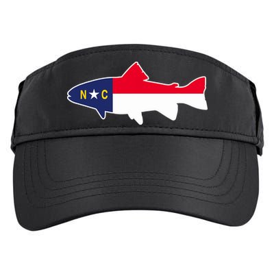 North Carolina Flag with Trout Fish Adult Drive Performance Visor