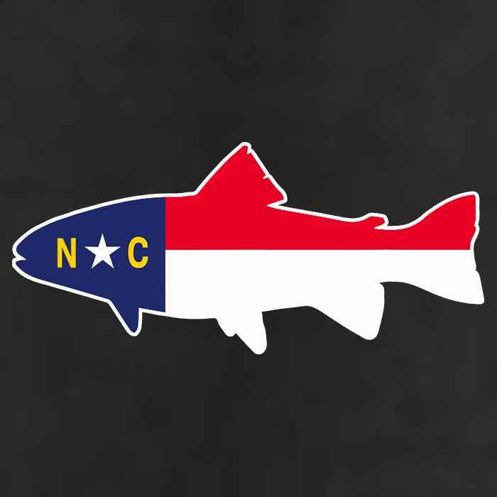 North Carolina Flag with Trout Fish Adult Drive Performance Visor