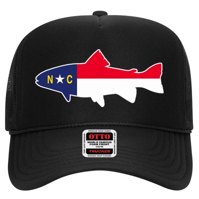North Carolina Flag with Trout Fish Trucker Hat
