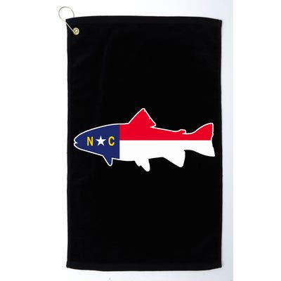 North Carolina Flag with Trout Fish Golf Towel