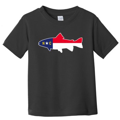 North Carolina Flag with Trout Fish Toddler T-Shirt