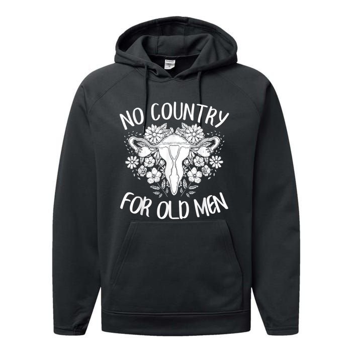 No Country For Old Men Uterus Feminist Women Rights Performance Fleece Hoodie