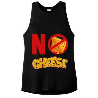 No Cheese For Those Who DonT Like Cheese Ladies PosiCharge Tri-Blend Wicking Tank