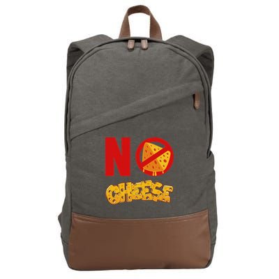 No Cheese For Those Who DonT Like Cheese Cotton Canvas Backpack