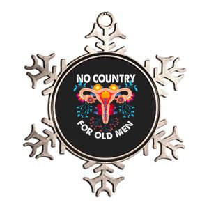 No Country For Old Men My Uterus Womens Rights Feminist Metallic Star Ornament