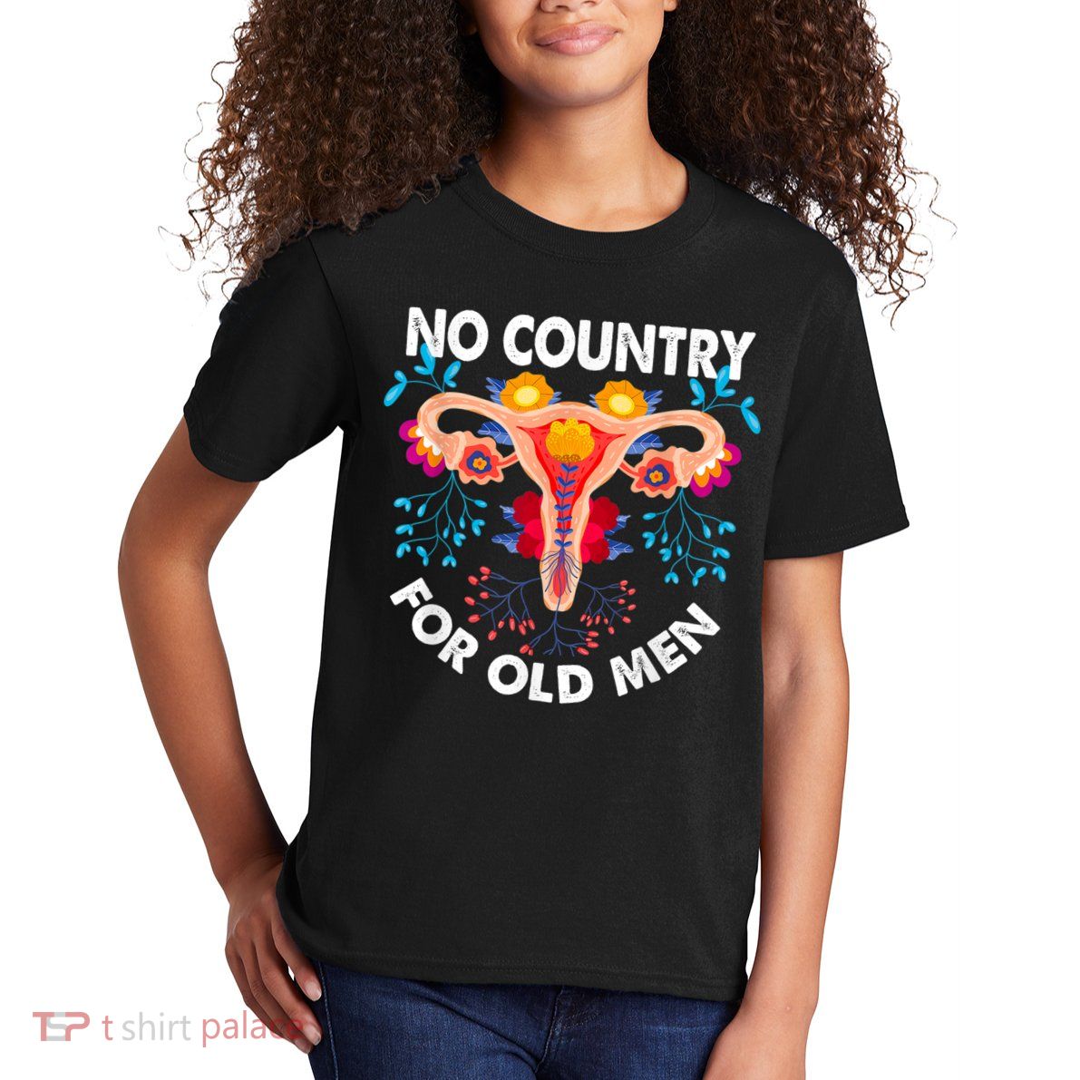 No Country For Old Men My Uterus Womens Rights Feminist Kids T-Shirt