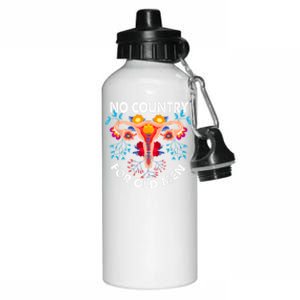 No Country For Old Men My Uterus Womens Rights Feminist Aluminum Water Bottle