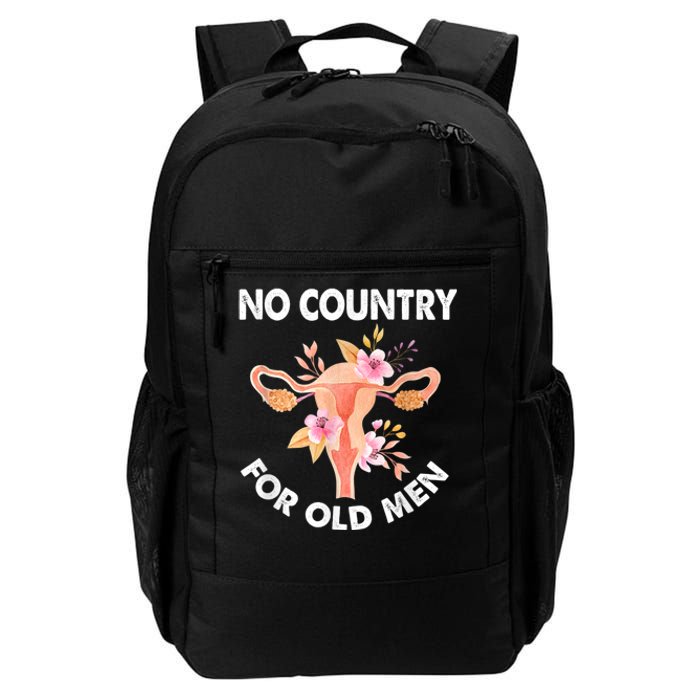 No Country For Old Men Floral Uterus Feminist Women Rights Daily Commute Backpack